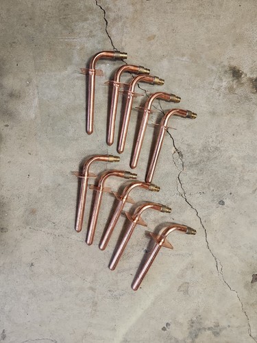 10 Pack Copper Stub Out Elbows with Wall Flange Lead-Free PEX-A 1/2''