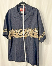 Vintage J.C. Hawaiian Short Sleeve Shirt  Made In Hawaii  Floral Pattern Size L