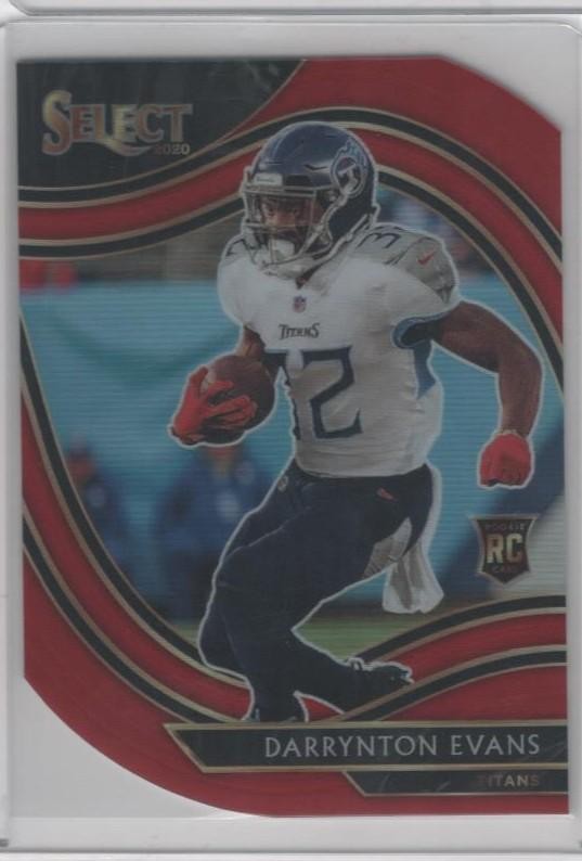 2020 Panini Select #378 Darrynton Evans Red Prizm Die Cut