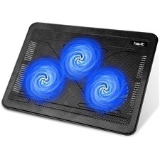 Portable 15.6"-17" Laptop Cooling Pad - Black/Blue