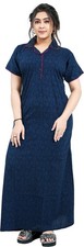 Women Comfortable Cotton Night Gown Indian Designer Casual Wear Nighty Dress