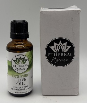 Ethereal Nature 100% Pure Olive Oil 1 fl oz Aromatherapy Diffusers Skin Hair New