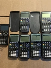 Lot of 7 TI-83 Plus, TI 83, TI-85 For PARTS or Repair Only