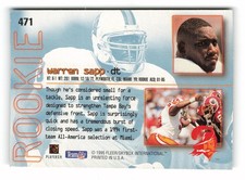 1995 Ultra Warren Sapp #471 Tampa Bay Buccaneers