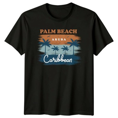 Palm Beach Aruba Karibik T-Shirt Strand Urlaub Reise Geburtstag Geschenk für Ihn