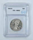 1942-S Walking Liberty Half Dollar MS62 ICG *7442