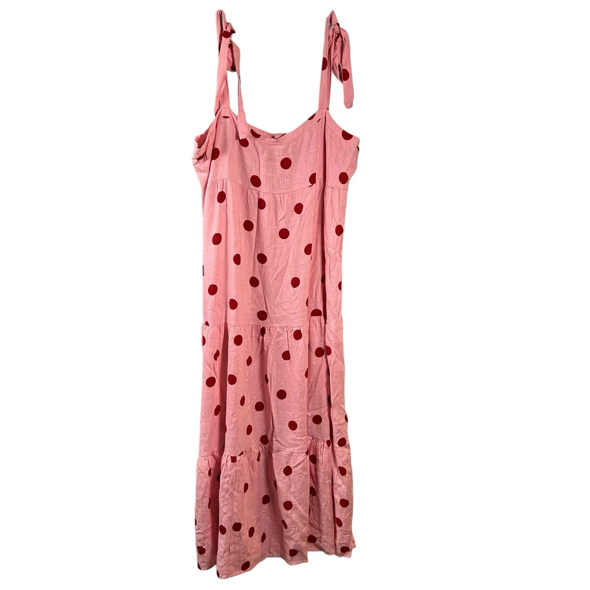 Linen Polka Dot Regular Size Sleeveless Dresses for Women for sale | eBay
