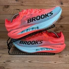 Brooks Trainers Mens Size UK 12 Hyperion Elite 5 Pink Clay Running Gym Shoes
