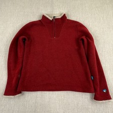 Kuhl Alfpaca 1/4 Zip Fleece Womens Medium M Red Gorpcore Logo Mock Neck Outdoors