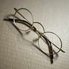 Gold Oval Full Rim Metal Eyeglasses Frames Solid Unisex Adult — photo 1