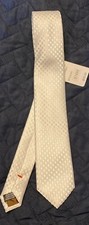 NWT IMANI UOMO SOLID WHITE SILK TOUCH NECK TIE NEW