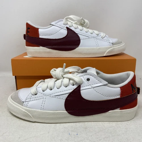 Nike Blazer Low '77 Jumbo Low White Red Women's Shoes Sneakers DQ1470-104