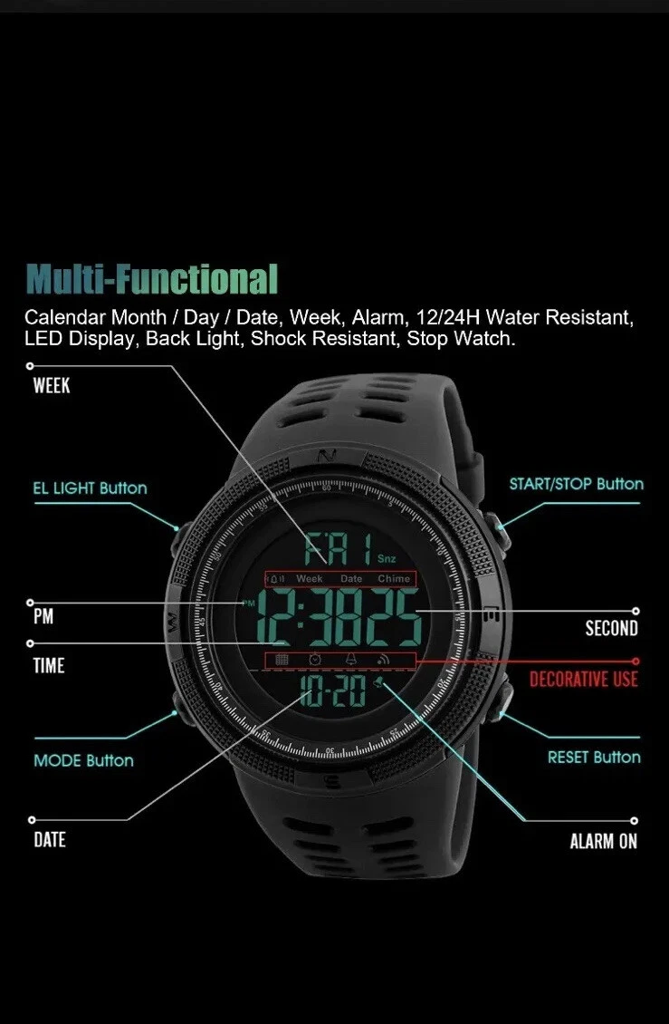Skmei sales 1251 specs