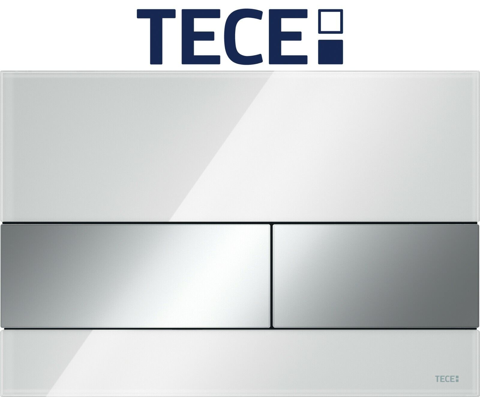 TECE 9240802 квадратный туалет-Стеклянная столешница для ванной комнаты/chrom glanz 2-Mengen-Technik