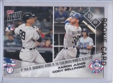 AARON JUDGE ROOKIE CARD 2017 Topps NOW BASEBALL Yankees DUAL CODY BELLINGER RC