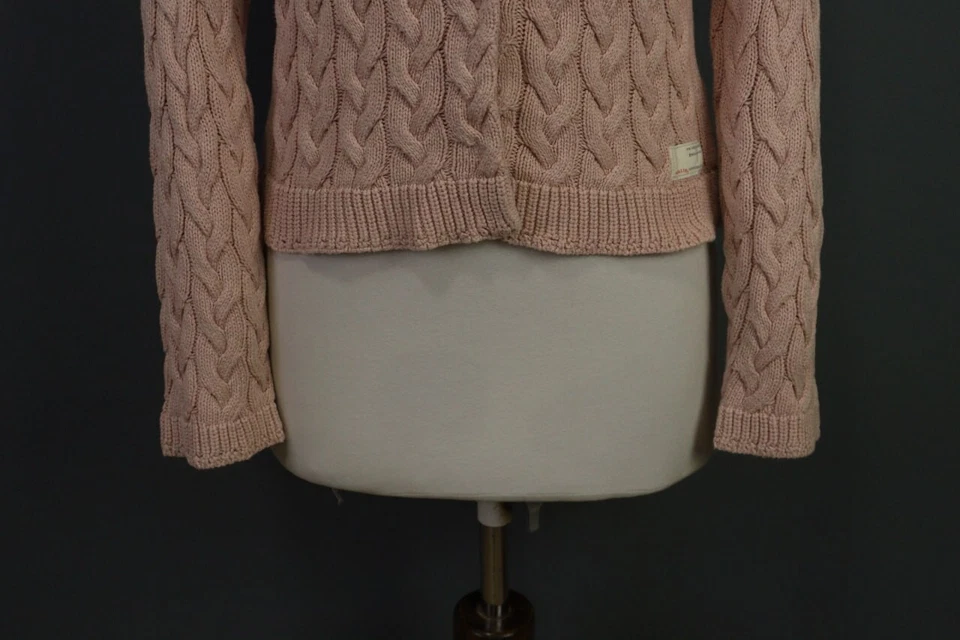 Suéter Cárdigan Odd Molly Rosa Tejido con Cable Algodón Manga Larga Talla 0 Foto 4 de 4