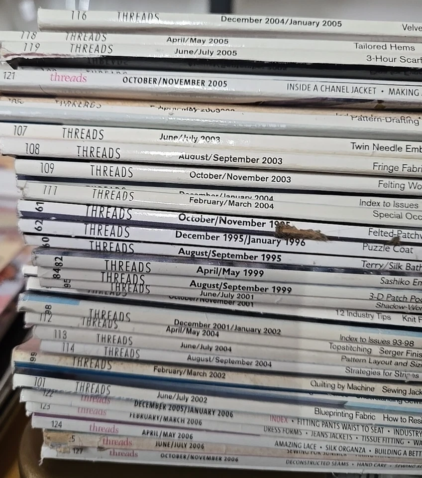 Threads Magazines Sewing back issues in nice shape 30 issues - Image 2 of 3