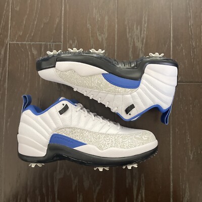 Size 7.5 - Jordan 12 Low White Game Royal 2022 Blue White Y2K Golf