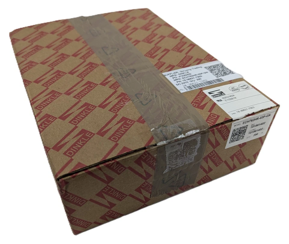 200 DINKLE ECH762HR-03P-GN Header Terminal Block 3-Pin 7.62mm 0.300" Rht Ang NEW - Image 3 of 4