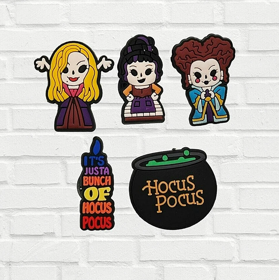 5pc Halloween Shoe Charms For Crocs Disney Shoe Charms Hocus Pocus