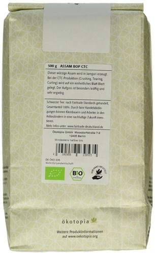 Ökotopia Schwarzer Tee Assam Bop CTC 1 x 500 g - Bild 3 von 4