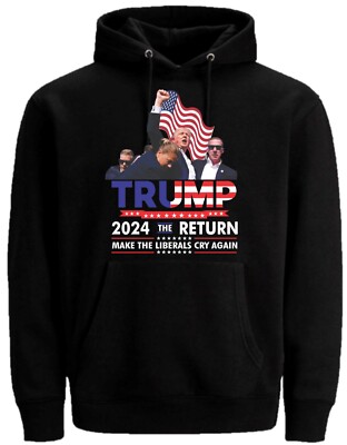 Donald Trump 2024 Shot Assassination Hood Mugshot USA Make Liberal Cry Hoodie