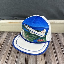 NASA Hat Kennedy Space Center Mesh Trucker Space Shuttle Snap Back Vintage