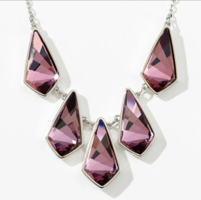 Touchstone Crystal by Swarovski Kite Necklace, Antique Pink BNIB Retired