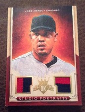 2015 Diamond Kings Jose Abreu Studio Portraits Dual Jersey Patch #19 05/10