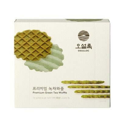 OSULLOC Green Tea Waffles 72g Premium Tea Food Korea Cookies