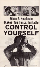 Anacin Headache Medicine Control Yourself Irritable Lady Vintage Print Ad 1963