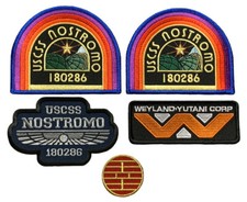 Alien Movie U.S.C.S.S. Nostromo Weyland Yutani Patch Bundle 5PC-Iron on-sew on 