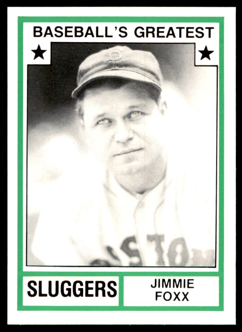 1987 TCMA BASEBALL'S GREATEST SLUGGERS 20 JIMMIE FOXX BOSTON RED SOX eBay