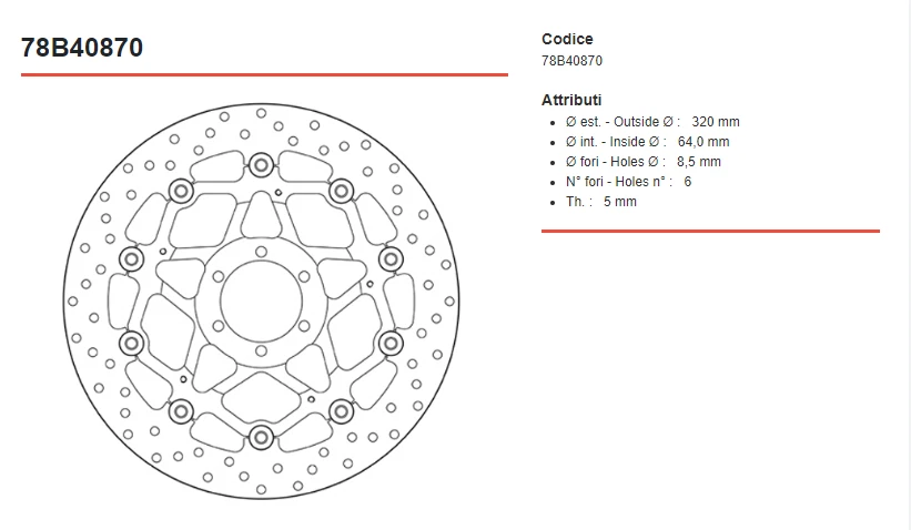 PAIR FRONT DISCS BREMBO GOLD SERIES FLOATING APRILIA 1000 SL FALCO 2004 - Image 3 of 3