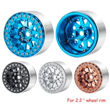 4x 2.2" Metal Beadlock Wheel Rim w/Outer Rings For 1/10 Axial SCX10 90046 Wraith
