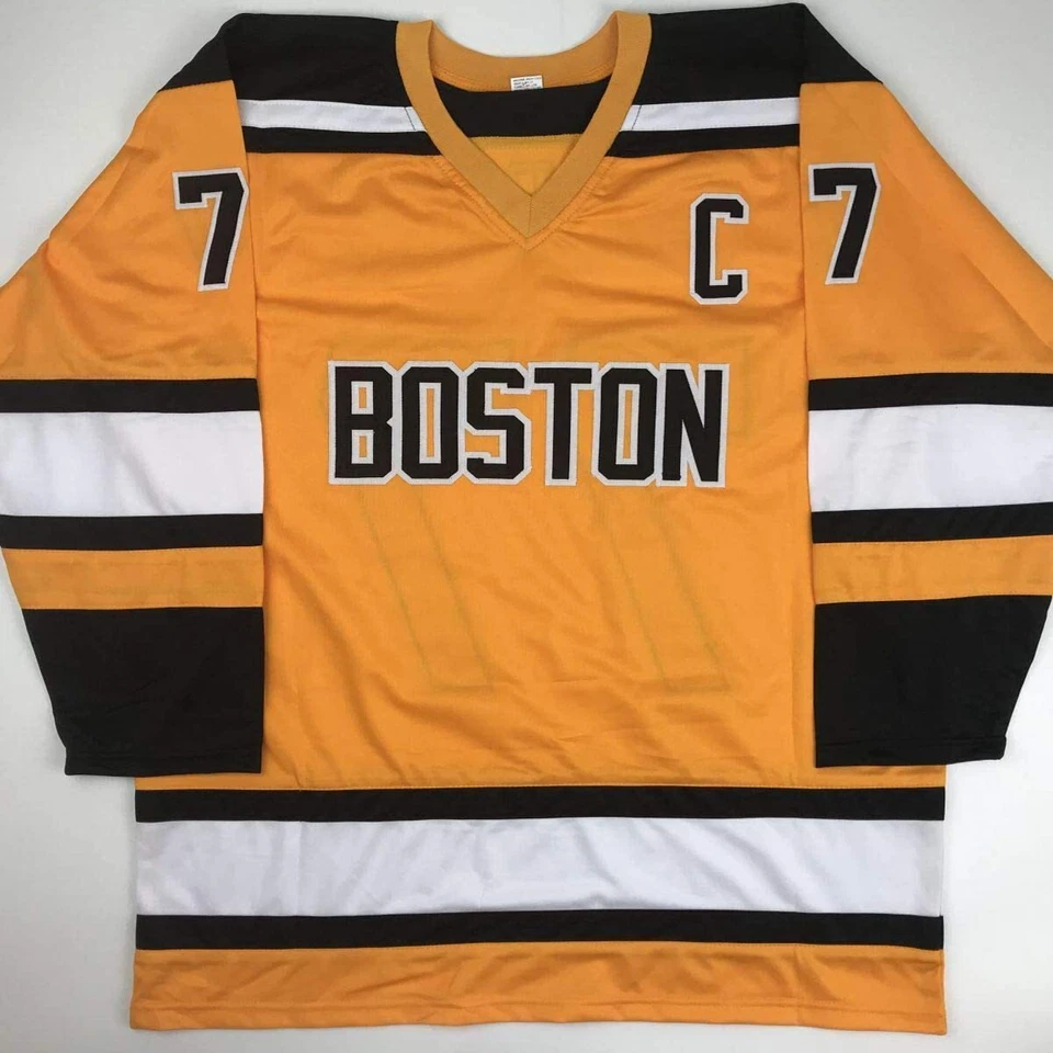 Autographed/Signed RAY BOURQUE Boston Yellow Hockey Jersey JSA COA Auto - Image 4 of 4
