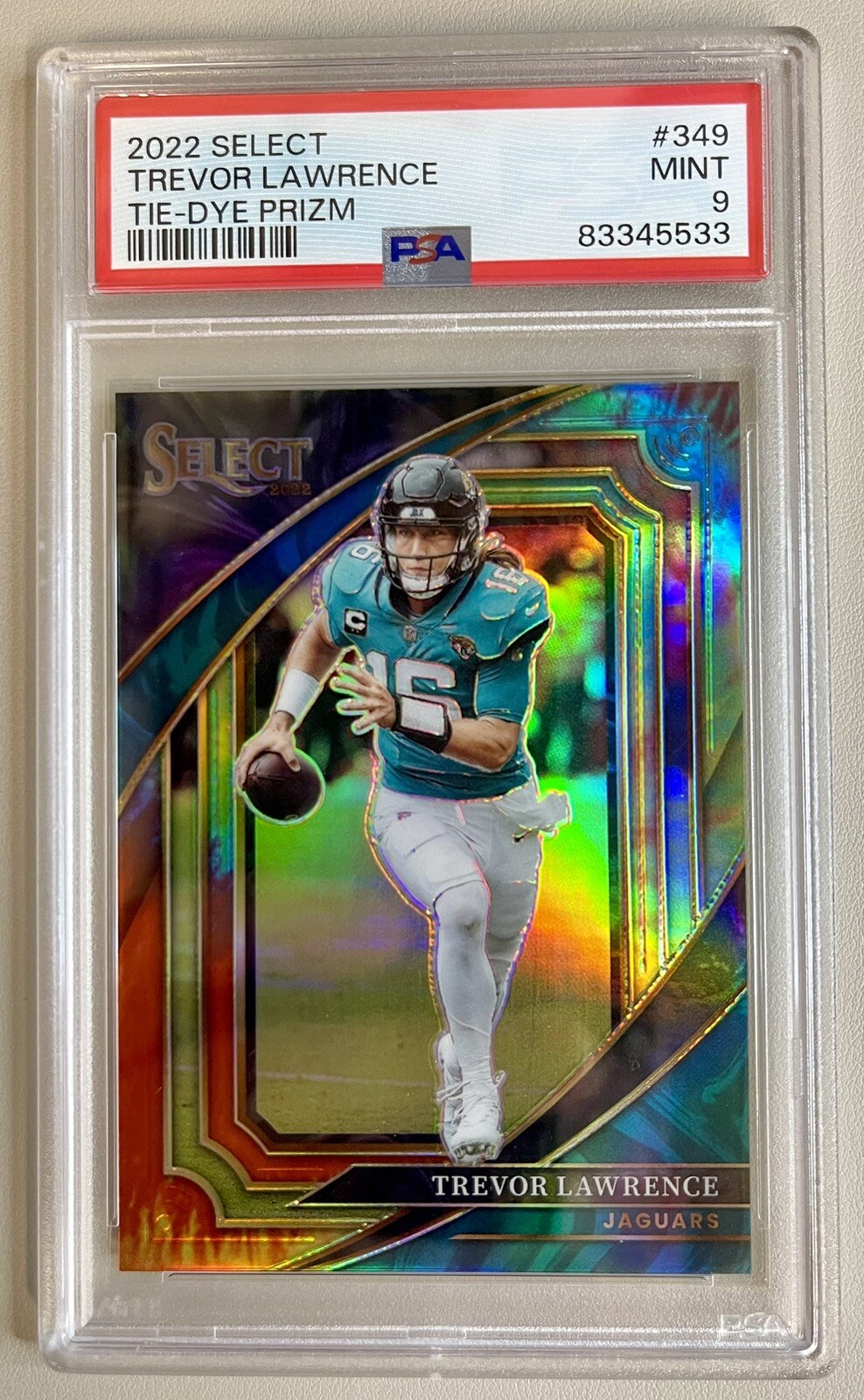 2022 Select Football /25 Trevor Lawrence Suite Level Tie Dye JAGUARS PSA 9 Rare