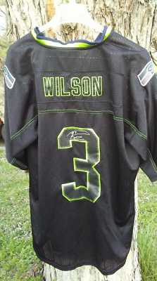 Russell Wilson #3 SEATTLE SEAHAWKS Signed Black Nike On Field