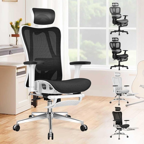 Alfordson BüRostuhl Ergonomischer Schreibtischstuhl Netzstuhl Bis 180 Kg-image