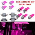 13x Pure Pink Led Lights Interior Package Kit for Dome License Plate Lamp Bulb (For: More than one vehicle)