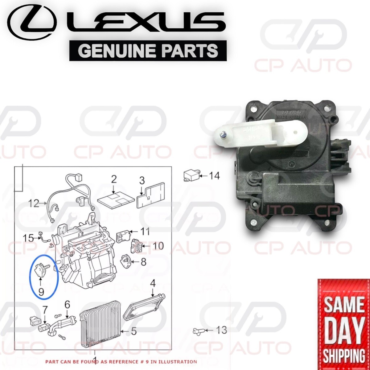 01 - 05 LEXUS GS430 HVAC AC HEATER AIR MIX BLEND ACTUATOR SERVO