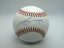 Aristides Aquino Cincinnati Reds Signed OMLB Baseball LOM COA (BSB702)