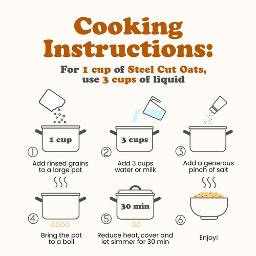 Steel Cut Oats – 100% Whole Grain Irish Oats, Unprocessed, Vegan, Kosher, Bulk - Picture 6 of 56