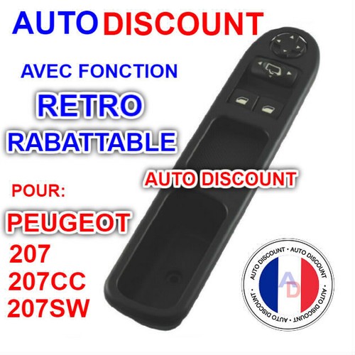 Lève Vitre Bouton Pour AVG Pour Peugeot 207 207SW 207CC Commande Bouton Levage Verre RÉTRO 6554.QA 6554QA 9654859677 Commande [62] - Auto
