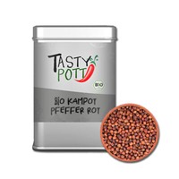 Tasty Pott Bio Kampot Pfeffer - Rot - Ganz - 70G PfefferköRner Pepper