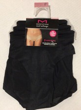 Maidenform  3-Pair Women's Hipsters Underwear Nylon Blend Smooth  Lg /7 Black