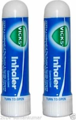 6x Vicks Inhaler for Nasal Congestion Cold Allergy Blocked Nose Fast Relief FS