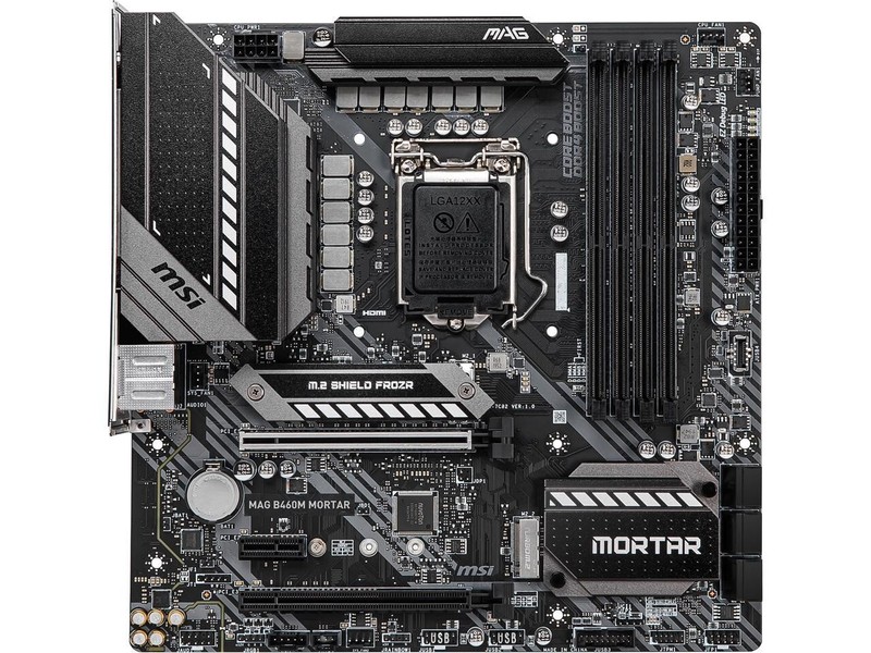 MSI MAG B460M MORTAR LGA 1200 Intel B460 SATA 6Gb/s Micro ATX Intel Motherboard