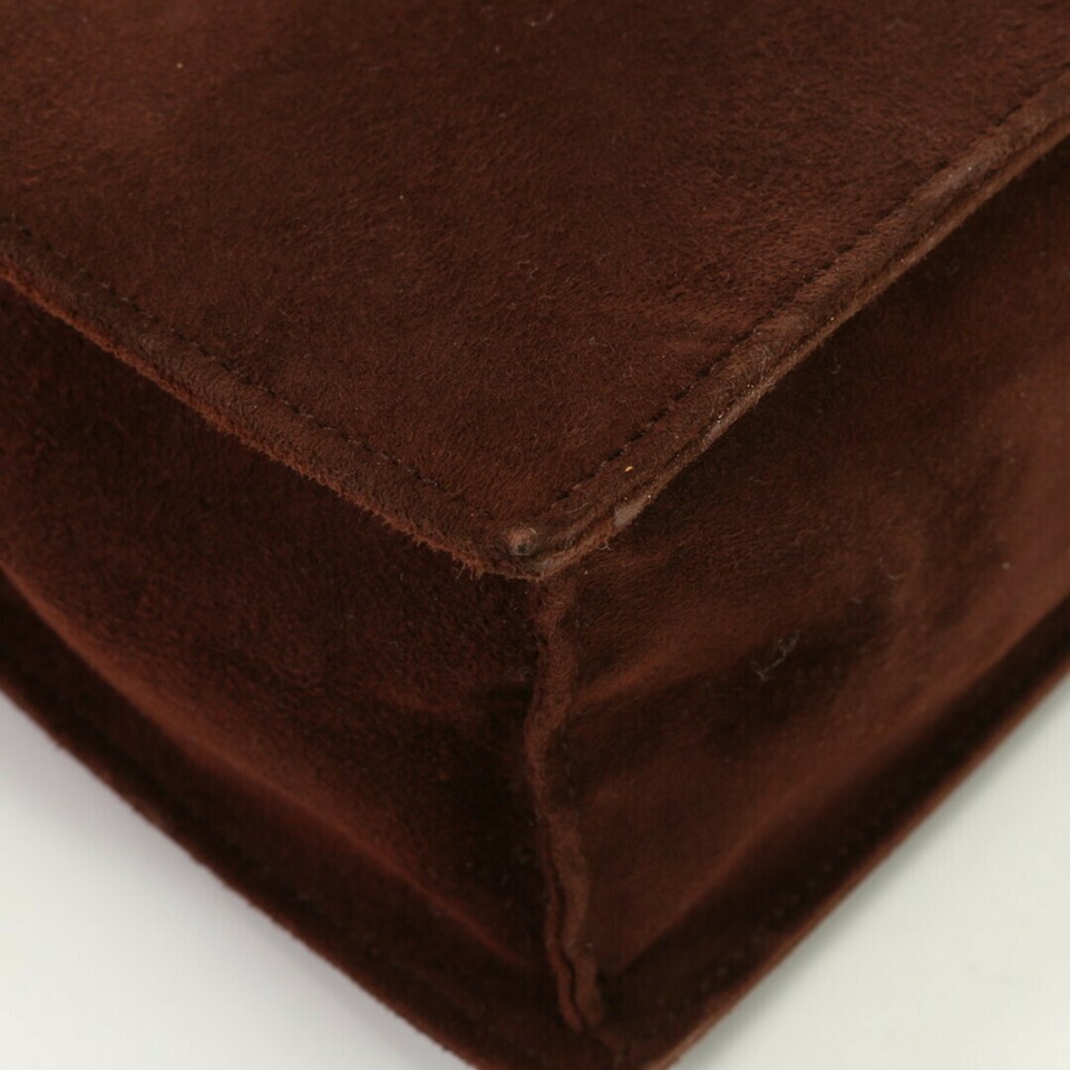 Auth Prada Suede Handbag Tote Brand Luxury Popular Stylish Cute 30'S 40