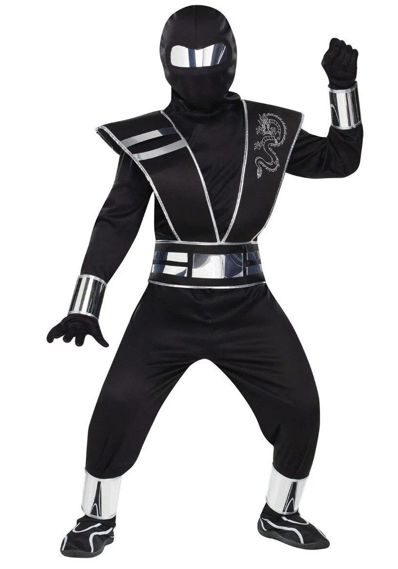 Boys Classic Halloween Costumes Cosplay Martial Arts Kids Ninja Costume  Small